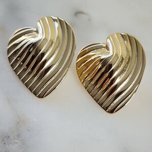 Heart-Shaped Earrings Stainless Steel